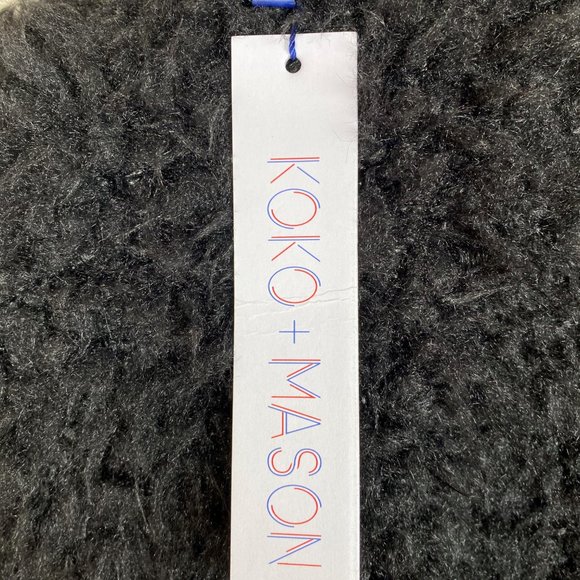 NWT Pocketed Faux Fur Jacket - Black - Picture 4 of 5